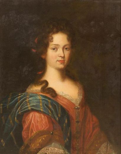 null Ecole FRANCAISE vers 1700, 
Entourage de François de TROY
Portrait d'une dame...