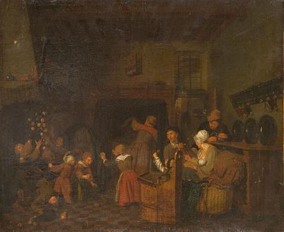 null Jan Joseph HOREMANS le Jeune (Anvers, 1714 - c. 1790)
L'heureuse famille 
Toile
50,5...