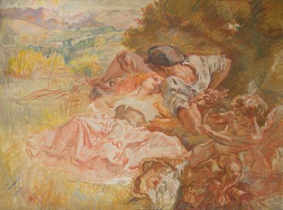 null René-Marie CASTAING (1896-1943)
« Le baiser »
Huile sur toile.
153 x 202 cm

Cette...