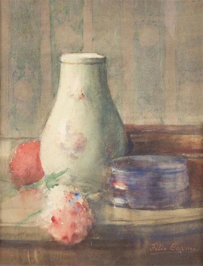 null Félix CARME (1863-1938)
« Bouquet de campanules »
« Nature morte au vase »
Deux...