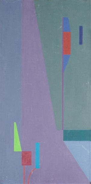 null Jean-Maurice GAY (1899-1961)
« Composition »
Huile sur toile, porte une trace...