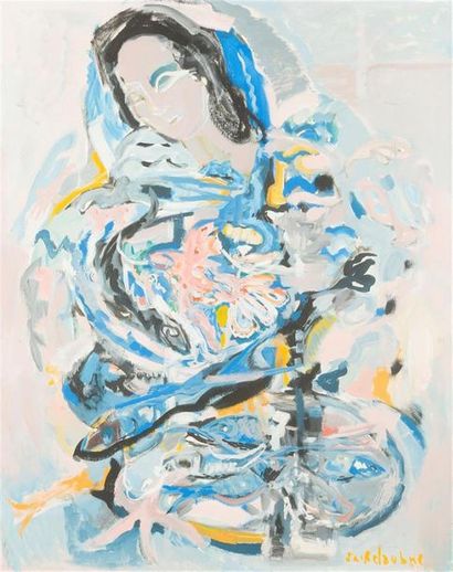 null Jac BELAUBRE (1906-1993)
« Femme aux poissons »
Huile sur toile, signée en bas...