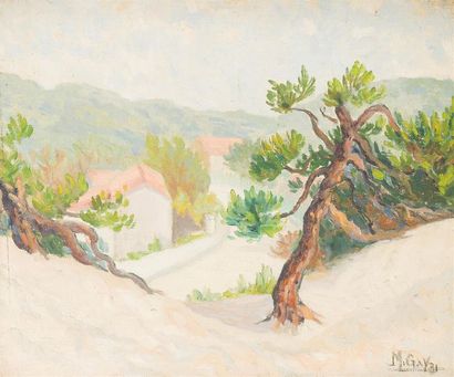 null Jean-Maurice GAY (1899-1961)
« Dans les dunes, 1931 »
Huile sur toile, signée...