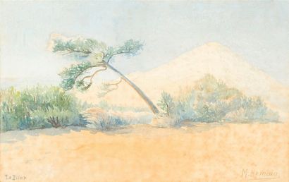 null M. HAMEAU
« La dune du Pilat »
Aquarelle, signée en bas à droite et située en...