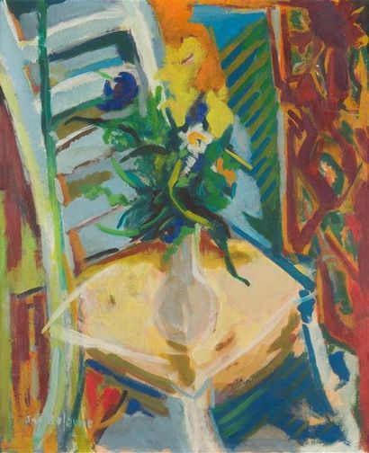 null Jac BELAUBRE (1906-1993)
« Intérieur au vase de fleurs et à la chaise »
Huile...