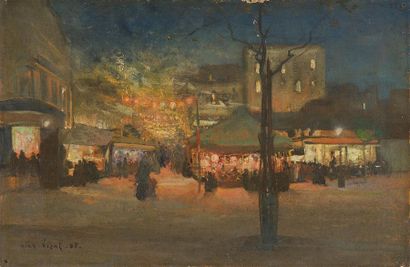 null Alex LIZAL (1878-1915)
« Soir de fête, environs de Paris, 1905 »
Huile sur toile,...