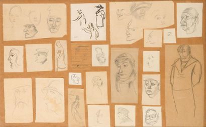 null Gaëtan DUMAS (1879-1950)
« Etudes de portraits et personnages »
Vingt-deux dessins...