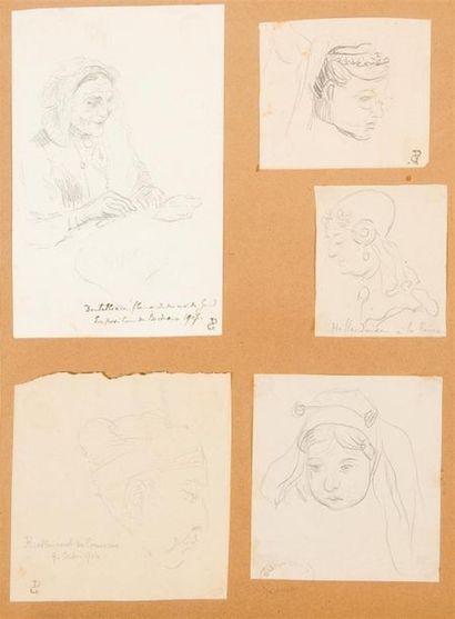 null Gaëtan DUMAS (1879-1950)
« Etudes de fillettes et de portraits »
Quatorze dessins...