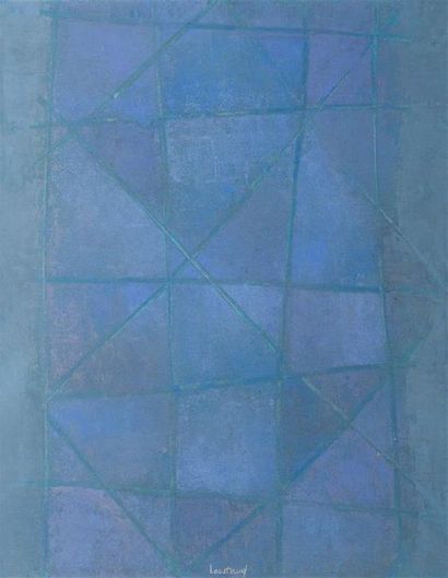 null Jean André LOURTAUD (1906-1980)
« Composition abstraite bleue »
Technique mixte,...