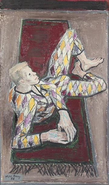null Edouard Georges MAC AVOY (1905-1991)
« Arlequin »
Huile sur toile signée en...