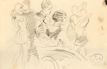 null Georges de Sonneville (1889-1978)
Ensemble de onze études pour les tableaux...