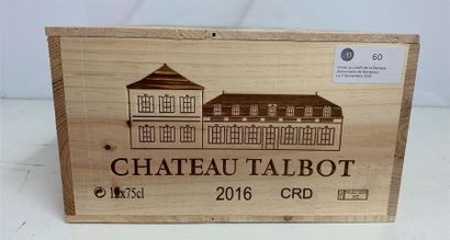 null 2016 - Ch. Talbot 600/620 
Gd Cru Classé St-Julien 12 B/lles