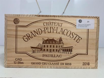 null 2016 - Ch. Grand Puy Lacoste 
Gd Cru Classé Pauillac 12 B/lles