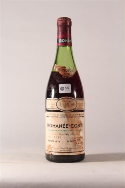 null 722
1976 - Romanée Conti
Bourgogne - 1 blle - niveau bas
