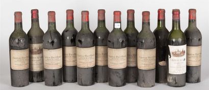 null 166
1952 - Château Haut-Bailly
Graves Rouge - 10 blles dont 6 justes + 4 basses
1950...