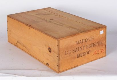 null 118
1970 - Marquis de Saint-Estèphe
Saint-Estèphe - 12 blles dont 12 justes