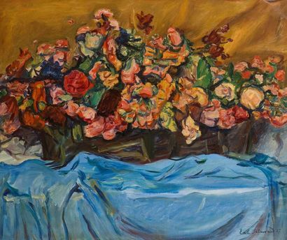 null Emile SABOURAUD (1900-1996)
Corbeille de fleurs, 1927
Huile sur toile, signée...