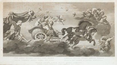 null DEUX gravures XIXème
Le char d'Apollon en pendant.
D'après Barbieri par Volpato...