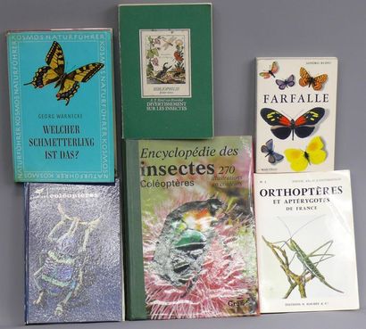 null SIX OUVRAGES D'ENTOMOLOGIE 
dont Encyclopédie des Insectes, Gründ. 
