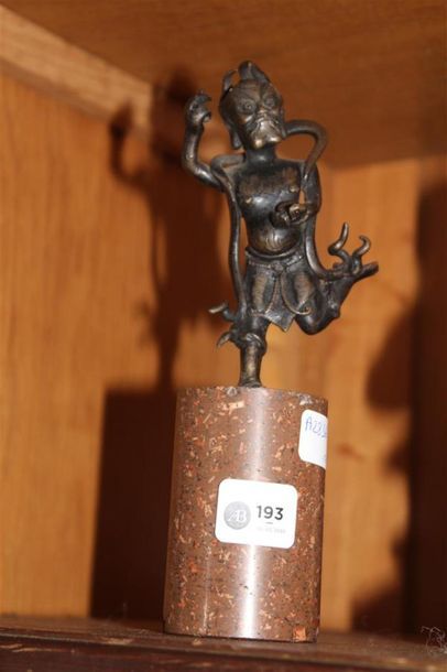 null Bronze subject "divinity", China XIX/Xxe. Height 11cm.