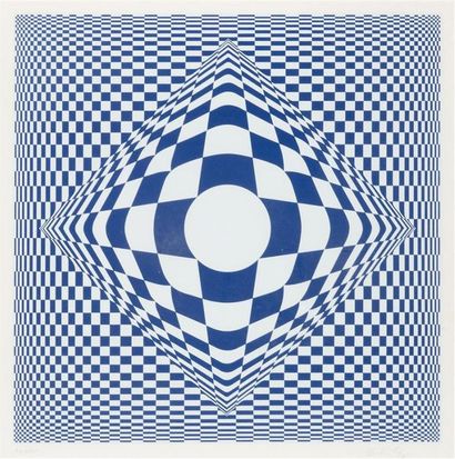 null Victor VASARELY (1906-1997) Kinetic
Composition.
Silkscreen in colours signed,...