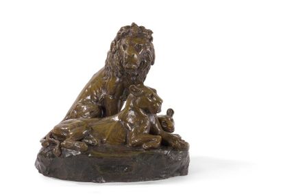 null Georges-Lucien GUYOT (1885-1973)
"Family of lions" the model designed around...