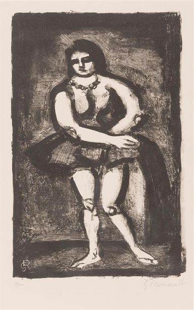 null Georges ROUAULT 
"L'écuyère" 1924. 
Original lithograph signed lower right 
in...