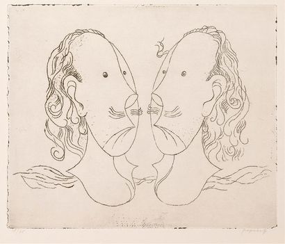 null Georges PAPAZOFF (1894-1972) 
"Faces" 
Circa 1925 
Batch of 2 etchings signed...