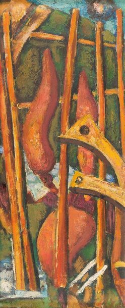 null Louis LATAPIE (1891-1972) 
"Composition " 
Circa 1958 
Oil on canvas signed...