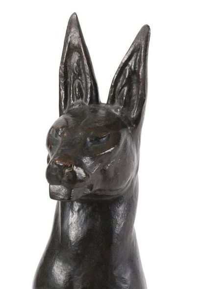 null Maurice PROST (1894-1967) 
"Lynx caracal, patte levée", le modèle créé en [1936],...