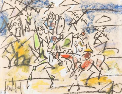 null GEN PAUL (1895-1975)
Don Quichotte et Sancho Panza
Technique mixte et crayons...