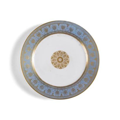 null SEVRES
Porcelain plate from the service of Louis-Philippe
at the Château de...