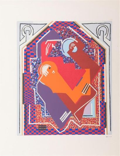 null ALBERT GLEIZES (1881-1953) Cubist 
composition 
Stencil
42.5 x 35 cm. Stamp...
