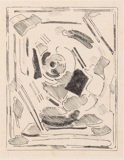 null ALBERT GLEIZES (1881-1953) 
Untitled Pencil
drawing with red pencil tile mark
26...