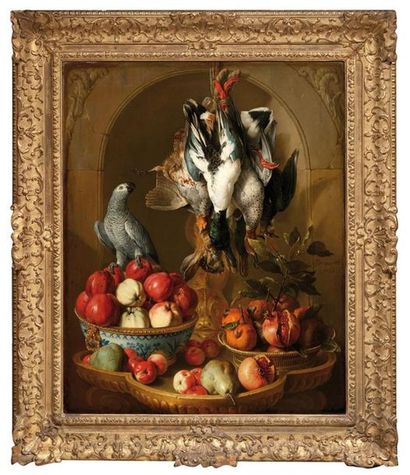  ALEXANDRE-FRANÇOIS DESPORTES (1661-1743)
Nature morte au trophée de gibier, fruits...