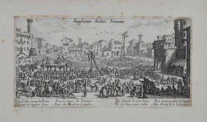 null CALLOT (Jacques)
Supplicium Sceleri Froenum (Les Supplices). [1624]
Vue panoramique,...