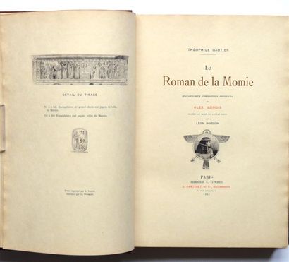 null Exemplaire sur japon, signé Noulhac
GAUTIER (Théophile)
Le Roman de la Momie....