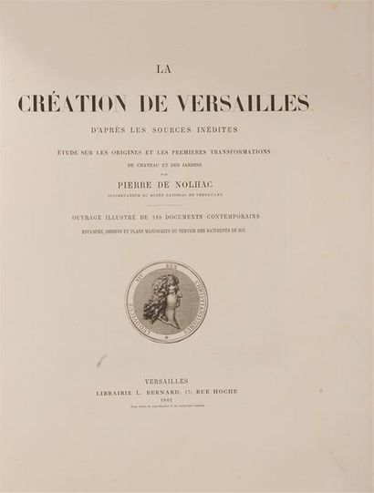 null Versailles
NOLHAC (Pierre de)
La Création de Versailles d'après les sources...