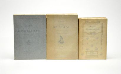 null HISTOIRE - MÉMOIRES
Réunion de 3 ouvrages : - Mémoires de Madame de Staal (Mademoiselle...