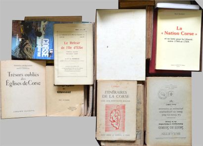 null VARIA CORSE
2 cartons d'ouvrages reliés et brochés (XIXe et XXe) sur le thème...