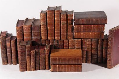 null RELIURES XVIIIe
Lot de 40 volumes environ sur les thèmes de la littérature,...