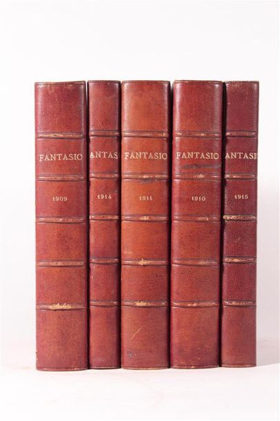 null FANTASIO
Réunion de 5 volumes reliés de la revue, années 1909, 1910, 1911, 1914...