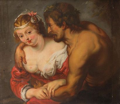 null Suiveur de RUBENS
"La chaste Suzanne"
XVIIIème siècle
Huile sur toile 
72 x...