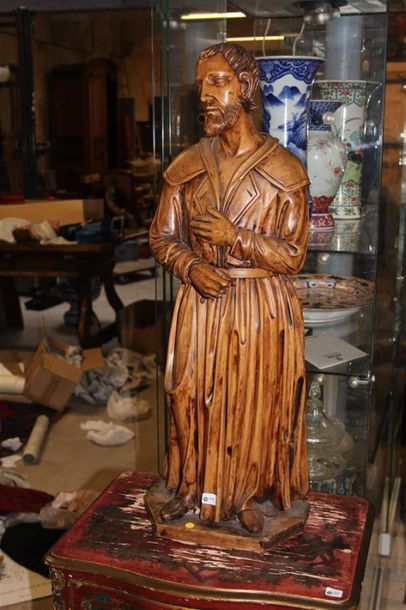 null Sujet en bois sculpté
Figure de Saint
H.: 62 cm
(Restaurations)