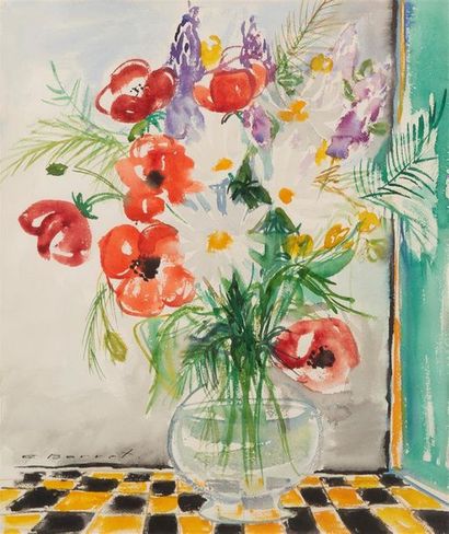 null Gaston BARRET (1910-1991)
"Bouquet champêtre"
Aquarelle signée en bas à gauche
Dim....
