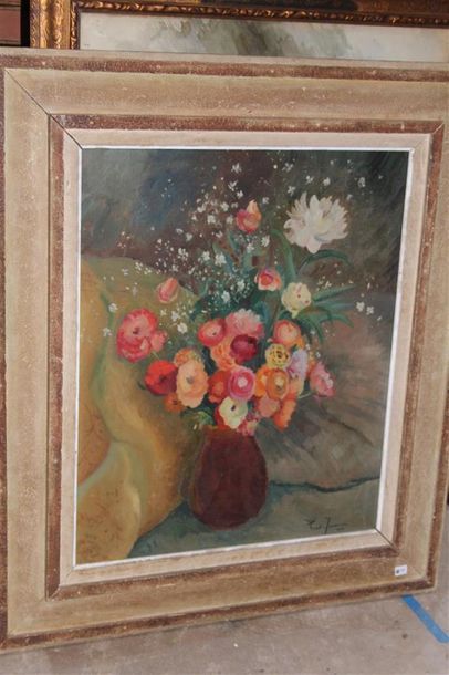 null Fred JOUANNE (XXème siècle)
"Bouquet"
Huile sur toile signée en bas à droite...