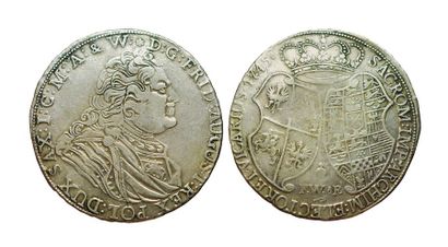 null SAXE
Frédéric Auguste II. 1733-1763. Thaler 1745. 28,29grs. Dav.2665.
TTB 