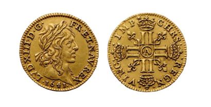 null LOUIS XIII
Demi Louis d'or. 1641 A. Paris. (IMP *). 3,4grs. Gad.57. 
qSUP 
