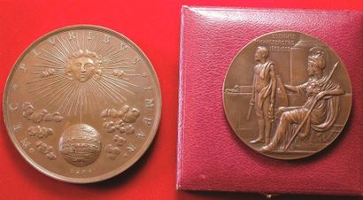 null Médailles. Lot de 2 médailles gros modules : Russie Alexandre I et Nicolas II...