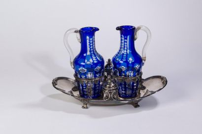 null Oil and vinegar cruet Bordeaux 1780 - 1789, made of 950 thousandths silver in...